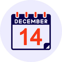 14 December Vector Icon Design