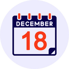 18 December Vector Icon Design