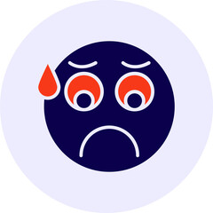 Worried Vector Icon Design