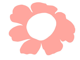 hand drawn illustration of flower pink