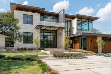 Exterior of a modern luxury home