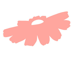 hand drawn illustration of flower pink