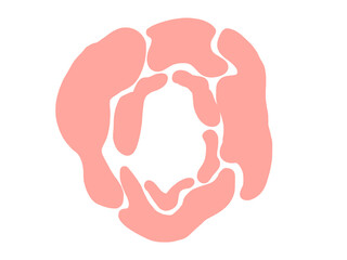 hand drawn illustration of flower pink