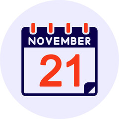 21 November Vector Icon Design