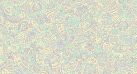 Naklejka premium An intricate Easter pattern with detailed egg designs and decorative elements, perfect for artistic projects or luxury holiday decor.