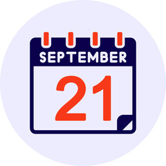 21 September Vector Icon Design