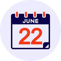 22 June Vector Icon Design