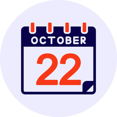 22 October Vector Icon Design