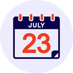 23 July Vector Icon Design