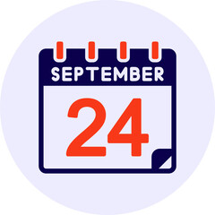 24 September Vector Icon Design