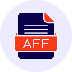 AFF File Format Vector Icon Design
