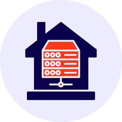 Data House Vector Icon Design
