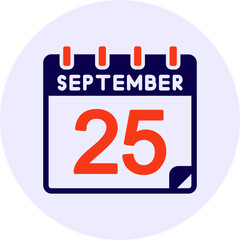 25 September Vector Icon Design