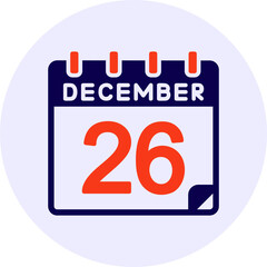 26 December Vector Icon Design