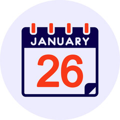 26 January Vector Icon Design