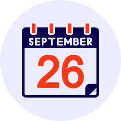 26 September Vector Icon Design
