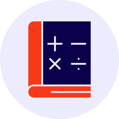 Math Book Vector Icon Design