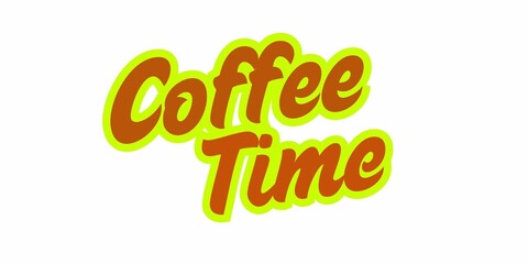 Coffee time, coffee design, coffee bar logo