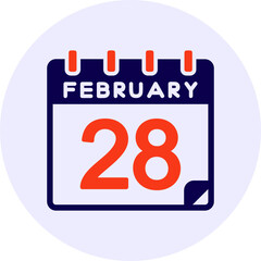 28 February Vector Icon Design