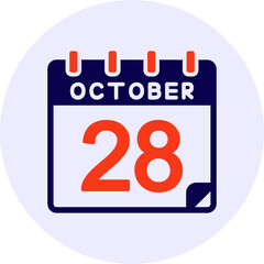 28 October Vector Icon Design