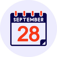 28 September Vector Icon Design