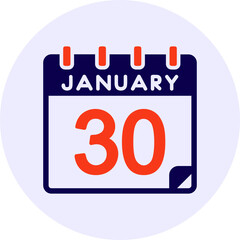 30 January Vector Icon Design