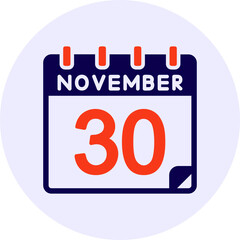 30 November Vector Icon Design