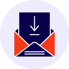 Inbox Vector Icon Design