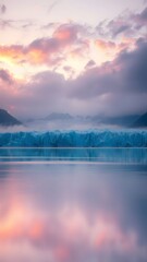 Obraz premium Tranquil Dawn Over the Glacier
