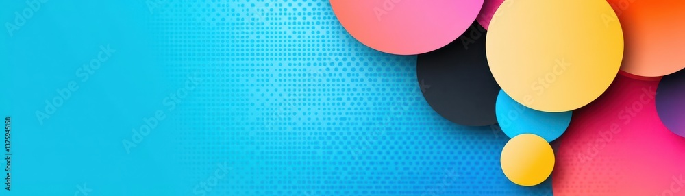 Poster Vibrant and colorful abstract background with swirling patterns and vivid hues creating a mesmerizing visual experience
