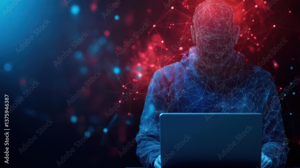 Poster young individual dressed in a cozy hoodie working on a laptop in a relaxed setting capturing modern 