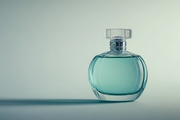 A close up image of a perfume bottle on a surface