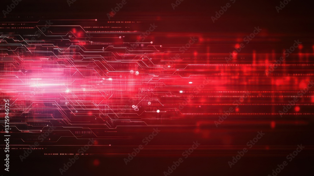 Fototapete Bold red and black abstract background featuring intricate patterns and textures creating a strong visual impact