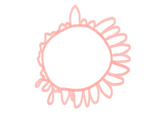 hand drawn illustration of flower pink