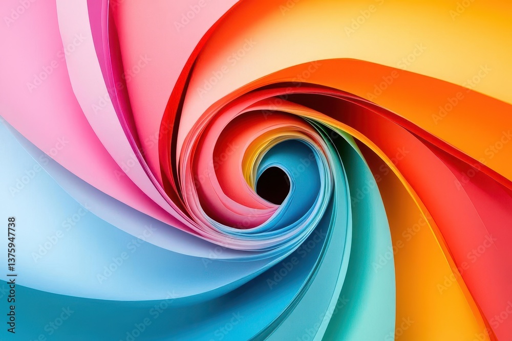 Poster A colorful swirl of bright tones blending together to create a captivating abstract design full of energy and movement