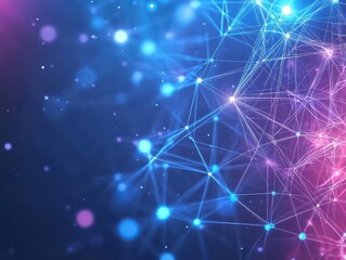 Complex network of connected lines representing modern connectivity and digital communication in a futuristic style