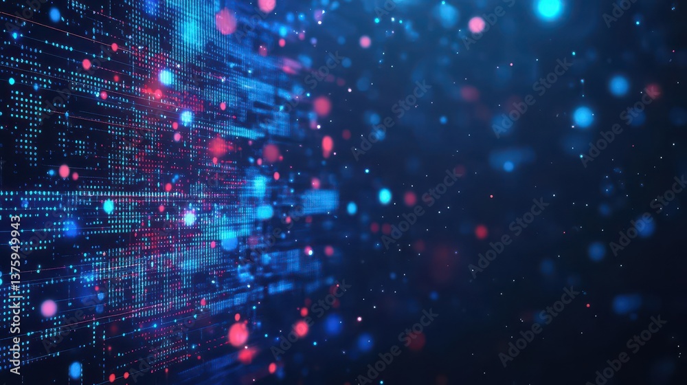 Aufkleber An eye-catching blue and red abstract background with smooth gradients and shapes evoking creativity and artistry