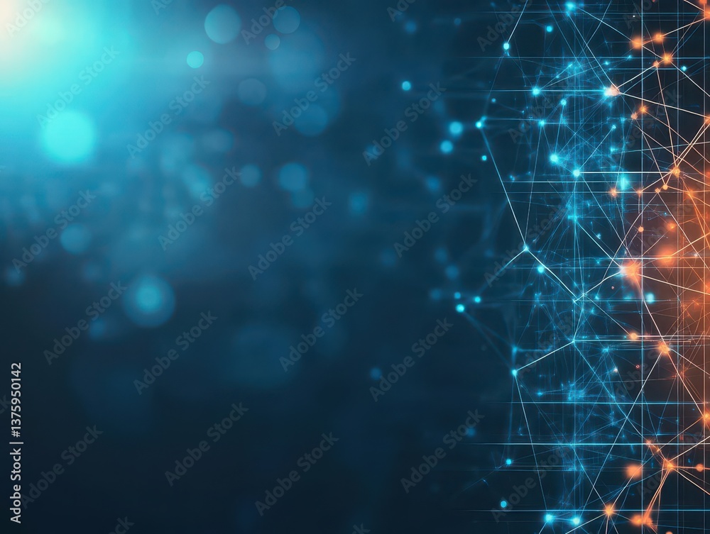 Aufkleber Abstract background featuring a blend of blue and orange colors creating a visually striking and modern design