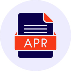 APR File Format Vector Icon Design