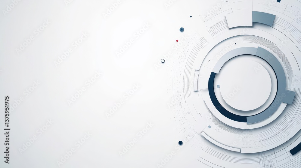 Poster simple and elegant circle against a clean white background for minimalist designs and artistic prese
