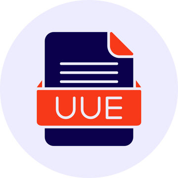 UUE File Format Vector Icon Design