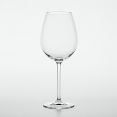 Fototapeta premium Elegant Empty Wine Glass Against a Clean Background