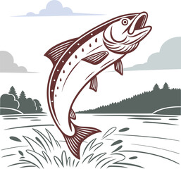 Jumping Fish Catching the Air