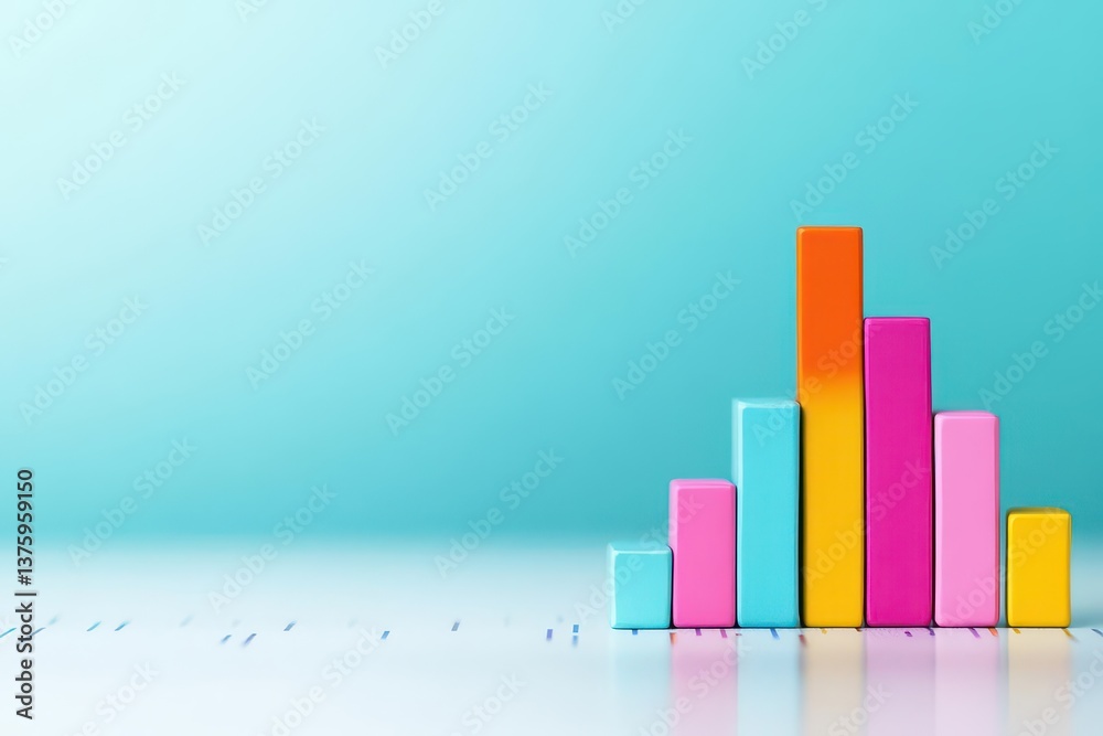 Poster Colorful bar chart depicting diverse data sets and trends for enhanced understanding and business strategy development