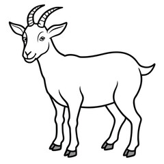 Fototapeta premium goat silhouette isolated on white