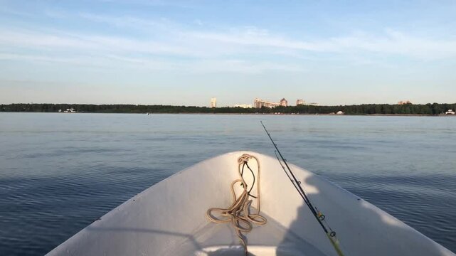 sea fishing, first person view of the sea