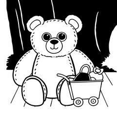 teddy bear with a gift