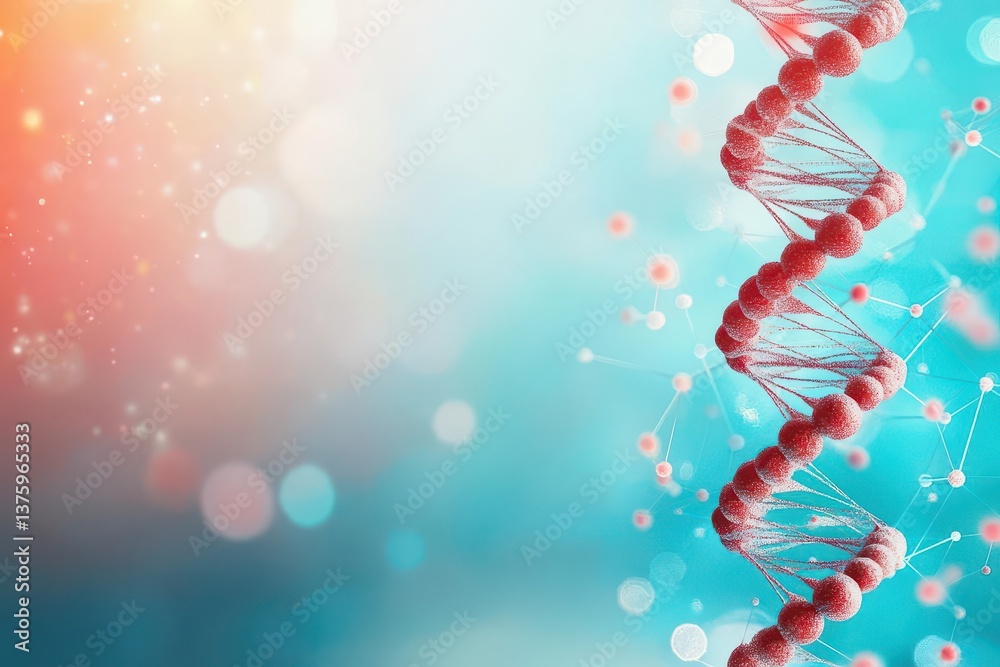 Poster intricate dna molecule structure representing the foundation of life and genetic information in biol