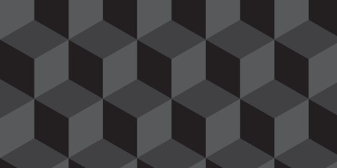 Abstract square black grid tiles cubic square shape backdrop texture. cube geometric wall and floor vector diamond hexagon triangle wallpaper background.	