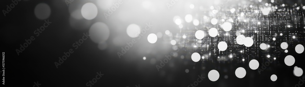 Poster Abstract black and white background with intriguing patterns and textures creating a strikingly minimalistic aesthetic